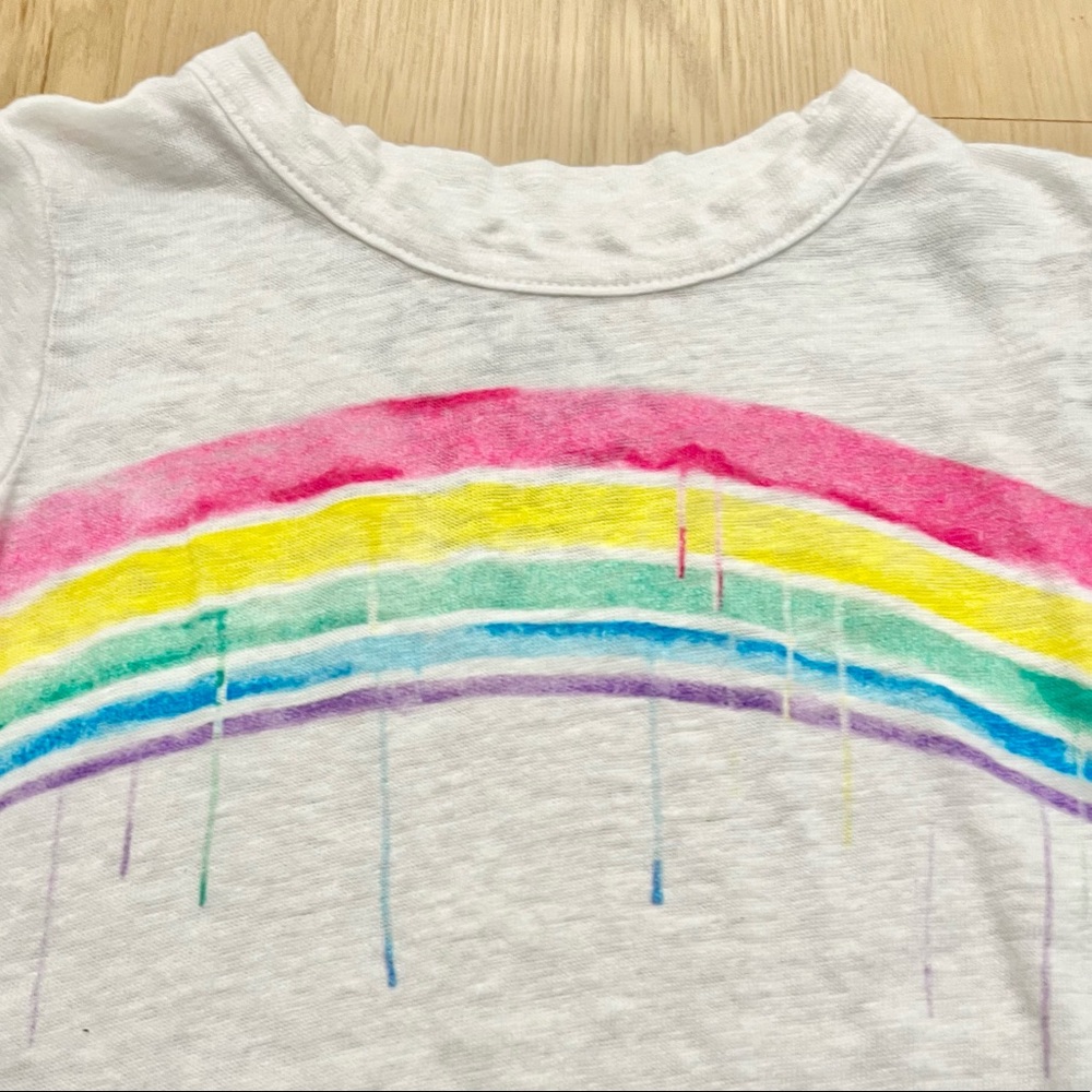 Chaser Rainbow Daze Linen Short Sleeve Tee Shirt Little Girls Toddler T-Shirt 2T - Picture 4 of 11